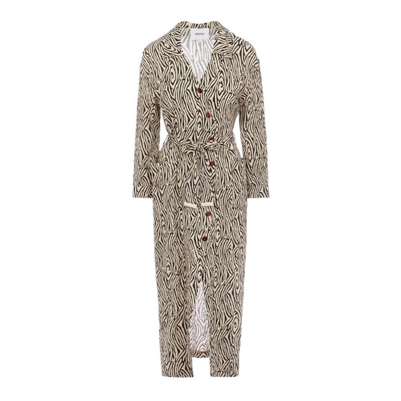 NANUSHKA Capri Zebra Print Wrap Shirt Dress - Picture 5 of 7